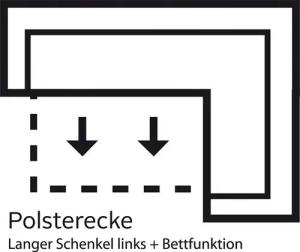 sit&more Ecksofa Bansin L-Form, wahlweise mit Bettfunktion