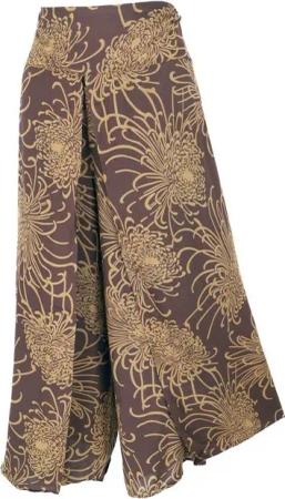 Guru-Shop Relaxhose Palazzohose, offene Boho Sommerhose, Hosenrock.. alternative Bekleidung