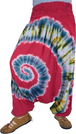 Guru-Shop Relaxhose Batik Afghani Hose, Haremshose, Pluderhose,.. Ethno Style, alternative Bekleidung