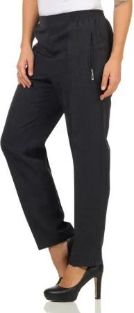 Aurela Damenmode Schlupfhose Stoffhose Damen Anzug- oder Business Hose Kurzgröße Größe 36 bis 54