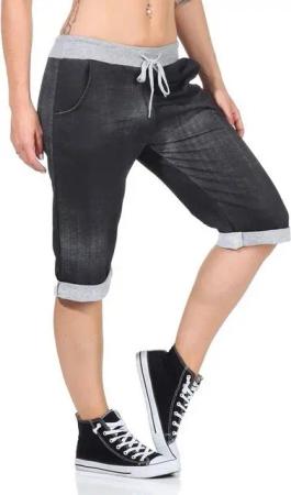 Aurela Damenmode Jogginghose Bermuda Damen Hose Kurze Jogpants leichte Shorts mit elastischem Bund