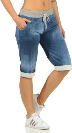 Aurela Damenmode Jogginghose Bermuda Damen Hose Kurze Jogpants leichte Shorts mit elastischem Bund