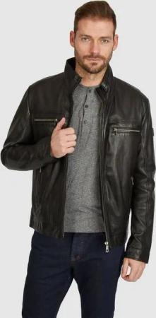 bugatti Lederjacke BUMATTI (1-St) aus hochwertigem Leder