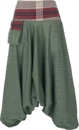 Guru-Shop Relaxhose Haremshose, Thai Pluderhose, Goahose mit.. Ethno Style, alternative Bekleidung