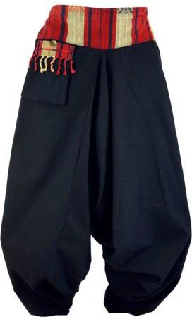 Guru-Shop Relaxhose Haremshose, Thai Pluderhose, Goahose mit.. Ethno Style, alternative Bekleidung