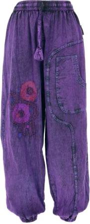 Guru-Shop Relaxhose Bestickte Aladinhose, Boho Baumwollhose,.. alternative Bekleidung