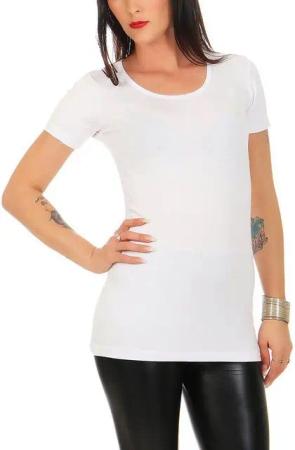 Mellice Longshirt Damen Kurzarm Longshirt Longtop