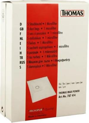 Thomas Staubsaugerbeutel Staubbeutel-Set 25, passend für THOMAS, 6 St., 5x Staubbeutel, 1x Mikrofilter, 787414
