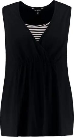 Ulla Popken T-Shirt Bellieva-Top 2er-Pack Umstandsmode doppellagig (2-tlg)