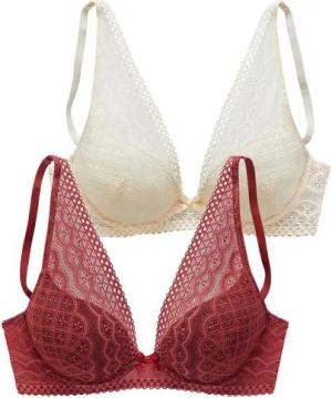 petite fleur Push-up-BH (Packung, 2 Stück) in modischem High-Apex Schnitt