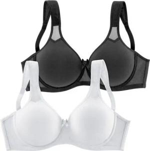 petite fleur T-Shirt-BH (Packung, 2 Stück) mit Bügel und Netzeinsätzen, Basic Dessous