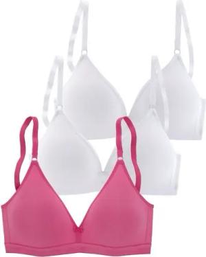 petite fleur Bralette-BH (Packung, 3 Stück) ohne Bügel im Triangel-Form aus schöner Baumwolle, Basic Dessous