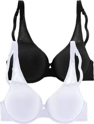 petite fleur T-Shirt-BH (Packung, 2 Stück) aus weicher Baumwolle mit Spitzeneinsätzen