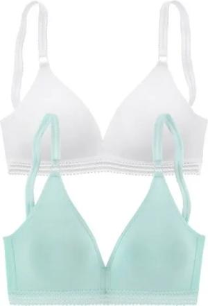 petite fleur Soft-BH (Packung, 2 Stück) ohne Bügel, in zierlichem Triangel Look