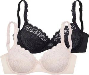 petite fleur Bügel-BH (Packung, 2 Stück) aus Spitze, mit dekorativen Trägern, Dessous