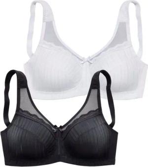 petite fleur Entlastungs-BH (Packung, 2 Stück) ohne Bügel mit leicht wattierten Trägern, Basic Dessous