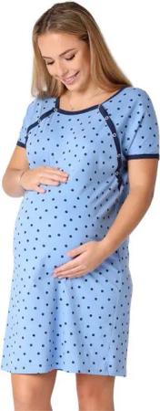 Be Mammy Umstandsnachthemd Damen Nachtkleid Umstandsmode Umstandsnachthemd Mutterschaft BE20-287 (1-tlg)
