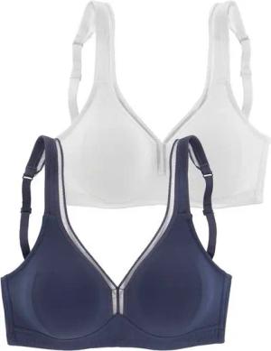 petite fleur T-Shirt-BH (Packung, 2 Stück) ohne Bügel aus Baumwolle, Basic Dessous