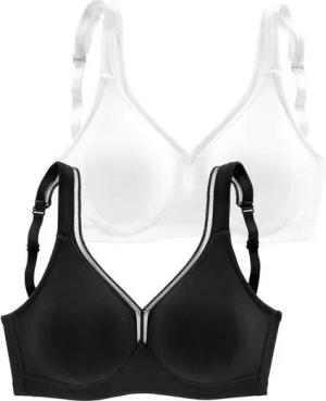 petite fleur T-Shirt-BH (Packung, 2 Stück) ohne Bügel aus Baumwolle, Basic Dessous