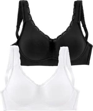 petite fleur Soft-BH (Packung, 2 Stück) ohne Bügel, mit Spitzenkante