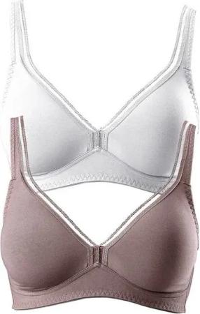 petite fleur T-Shirt-BH (Packung, 2 Stück) ohne Bügel aus Baumwolle, Basic Dessous