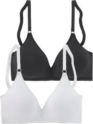 petite fleur Bralette-BH (Packung, 2 Stück) ohne Bügel aus angenehm weicher Baumwollqualität, Basic
