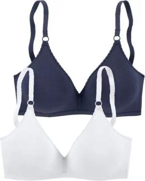 petite fleur Bralette-BH (Packung, 2 Stück) ohne Bügel aus angenehm weicher Baumwollqualität, Basic