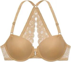 LASCANA Schalen-BH Premium Dessous mit wunderschönem Spitzenrücken und Vorderverschluss, Dessous