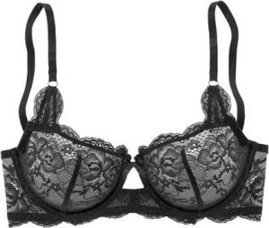 LASCANA Bügel-BH Guilietta aus dezent transparenter Spitze in blumiger Optik, Dessous