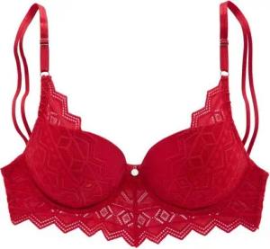 s.Oliver Push-up-BH Romane mit Bügel und graphischer Spitze in transparenter Optik, Dessous