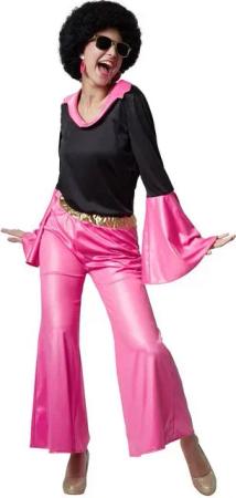 dressforfun Hippie-Kostüm Frauenkostüm Disco Sternchen, Zweiteiliges Disco-Outfit im Stil der 70er