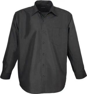 Lavecchia Langarmhemd Lavecchia Herren Langarmhemd HLA-1314 (Schwarz-Uni, 5XL) Basic Herrenhemd