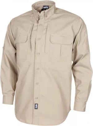 MFHHighDefence Outdoorhemd Hemd, Attack langarm, khaki, Teflon, Rip Stop - M