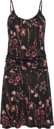 LASCANA Strandkleid mit Blumenprint, figurumspielendes Sommerkleid, Jerseykleid