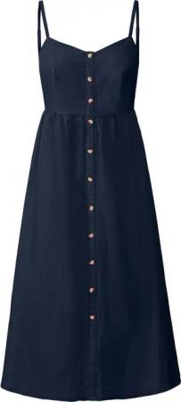 LASCANA Sommerkleid aus Leinenmix mit Baumwolle, Midikleid, Strandkleid