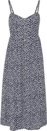 LASCANA Sommerkleid aus Leinenmix, Midikleid mit Zierknopfleiste, Strandkleid