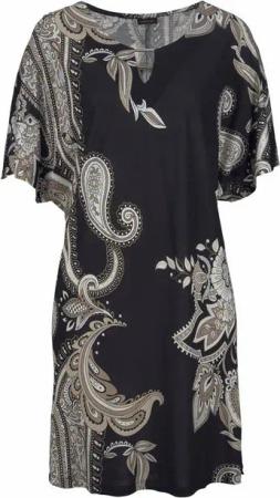 LASCANA Jerseykleid mit Zierdetail am Ausschnitt, sommerliches Tunikakleid, Strandkleid