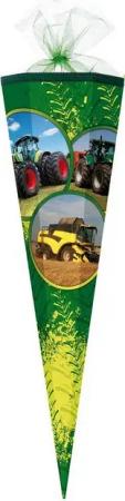 Nestler Schultüte TRAKTOR MÄHDRÄSCHER GRÜN, Zuckertüte 85cm (zum Schulanfang / Einschulung)