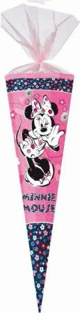 Nestler Schultüte Disney MINNIE MAUS ROSA geblümt, Zuckertüte 85cm (zum Schulanfang / Einschulung)