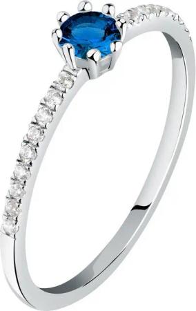 Live Diamond Diamantring, Saphir (synthetisch), Lab Grown