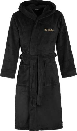 Di Vadini Bademantel Di Vadini UNISEX Herren Damen Bademantel FLORENZ mit Kapuze, wadenlang, Polyester, Weitenverstellung, Bindegürtel, mit Kapuze