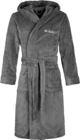 Di Vadini Bademantel Di Vadini UNISEX Herren Damen Bademantel FLORENZ mit Kapuze, wadenlang, Polyester, Weitenverstellung, Bindegürtel, mit Kapuze
