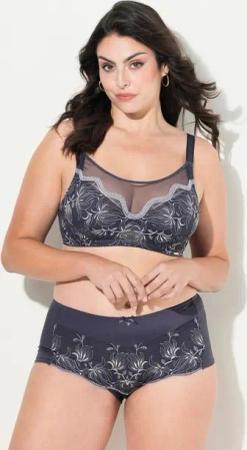Ulla Popken Panty TRUYOU Hipster Blütenspitze Mikrofaser-Bündchen