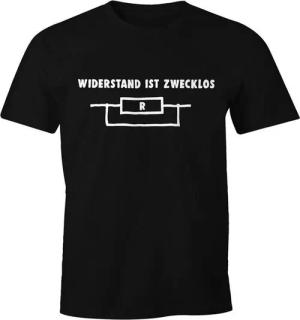 MoonWorks Print-Shirt Widerstand ist zwecklos Shirt Herren T-Shirt mit Print