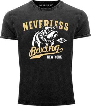Neverless Print-Shirt Cooles Angesagtes Herren T-Shirt Vintage Shirt Boxing Boxer Sport mit Print