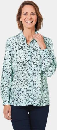 GOLDNER Druckbluse Druckbluse aus fließendem Material