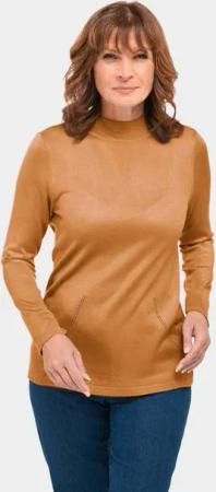 GOLDNER Strickpullover Kurzgröße: Unkomplizierter Stehbundpullover