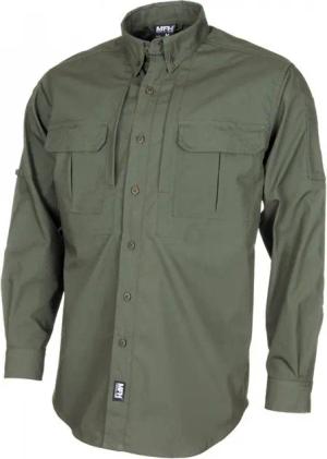 MFHHighDefence Outdoorhemd Hemd, Attack, langarm, oliv, Teflon, Rip Stop - S