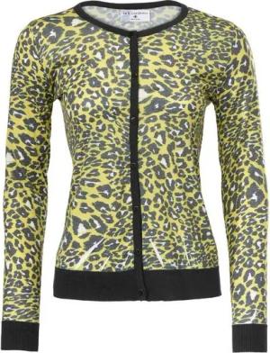 Rick by rick cardona Strickjacke Rick Cardona Damen Designer-Druckstrickjacke, gelb-bunt