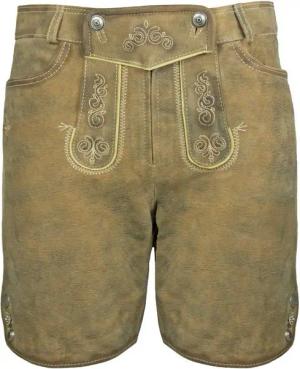 Maddox Trachtenlederhose Maddox Kurze Damen Lederhose Elsa - Hellbraun Anti